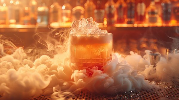 Effet spectaculaire avec glace carbonique en cocktails